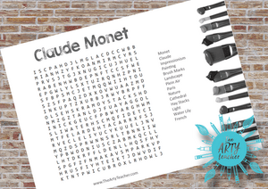 Monet Word Search