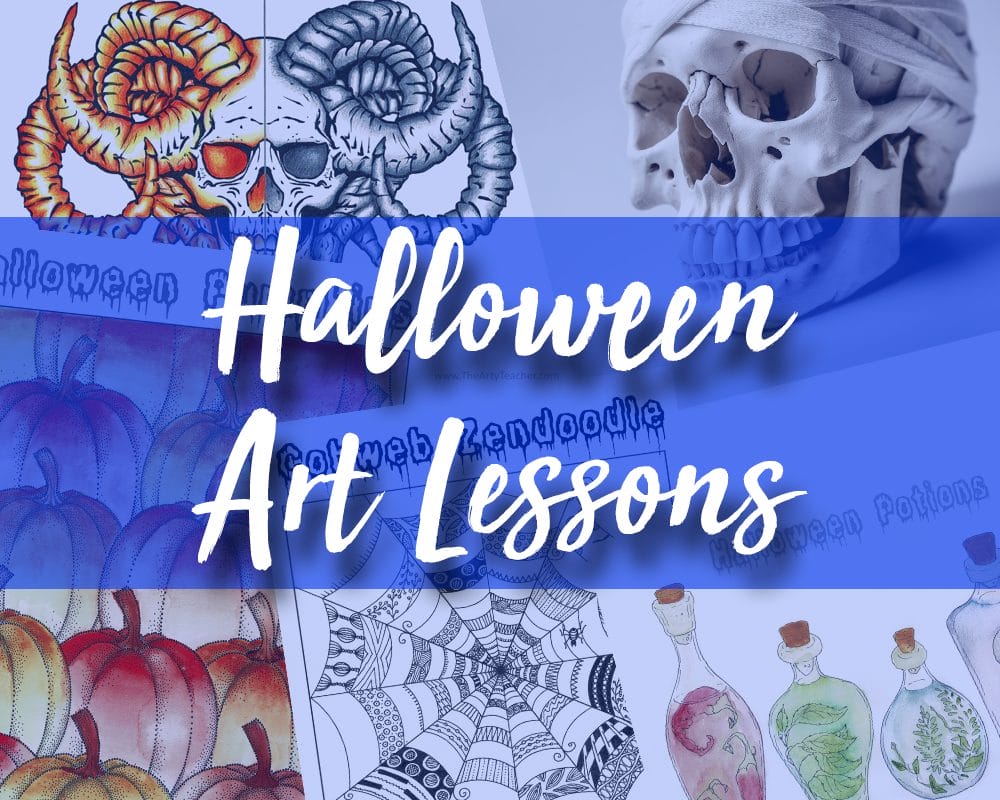 Halloween : Scaredy Cat ! Art Lesson Plan by Art with Creations