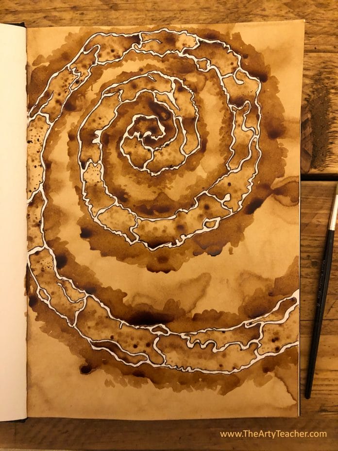 Painting with coffee