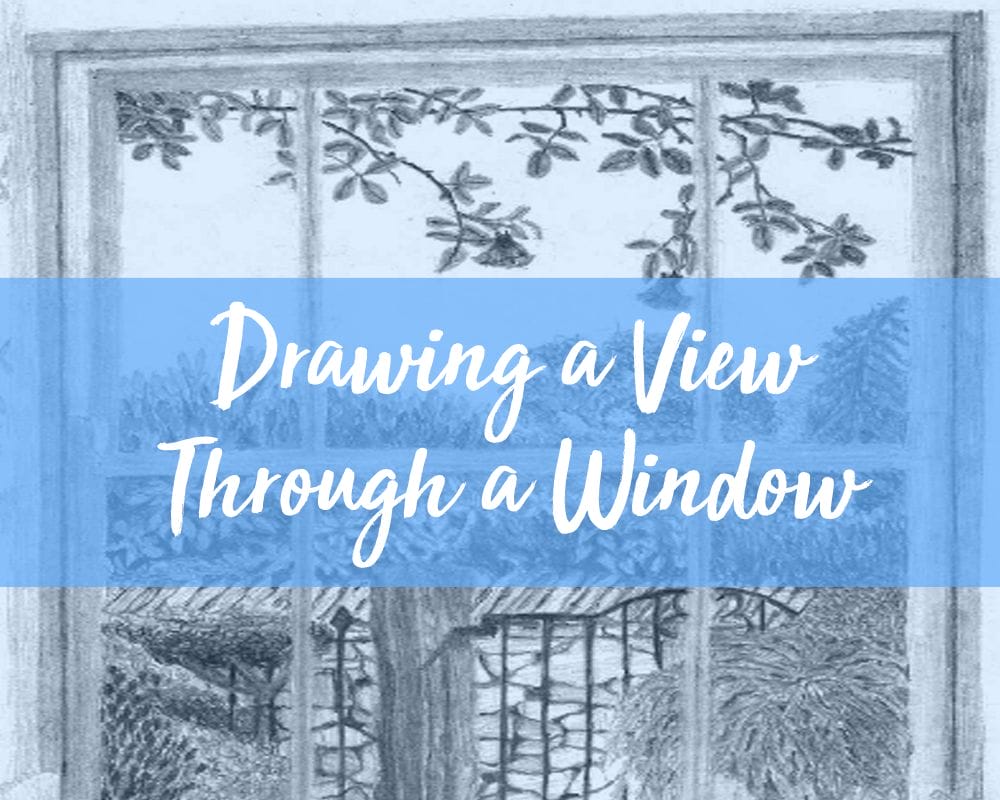 window pencil drawing