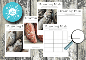 Grid Drawings of Fish