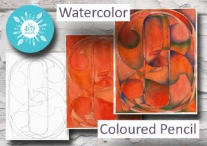 Jasper Johns Watercolour and Coloured Pencil Unit