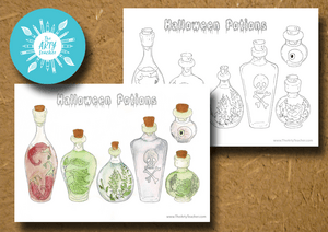 Halloween Potions Painting Art Resource