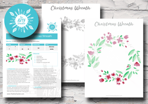 Christmas Watercolour Wreath – Fun Christmas Art Activity