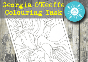 Georgia O’Keeffe Colouring Task