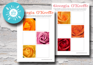 Georgia O’Keeffe Flower Inspired Worksheets