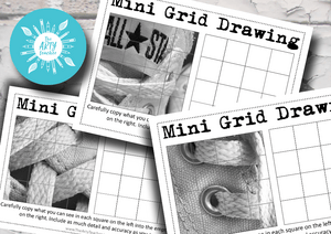 Art Extension Tasks – 8 Mini Grid Drawings – All Star Converse