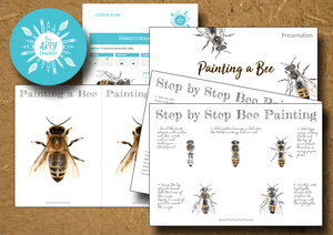 Watercolour Bee Art Lesson – Teach Painting