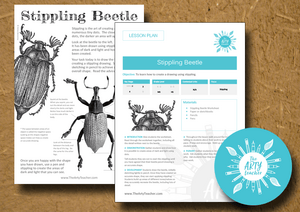 Stippling Art Lesson – Drawing a Beetle