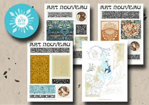 Art Nouveau Patterns & Sketchbook Page