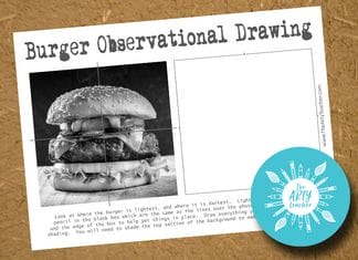Observational Drawing of a Burger