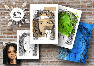 Adobe Fresco Line Portrait with Experimental Surfaces Unit