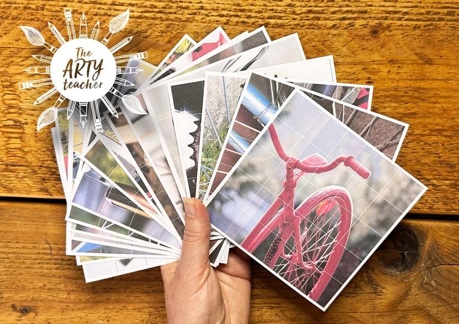 Bicycle Gridded Art Cards