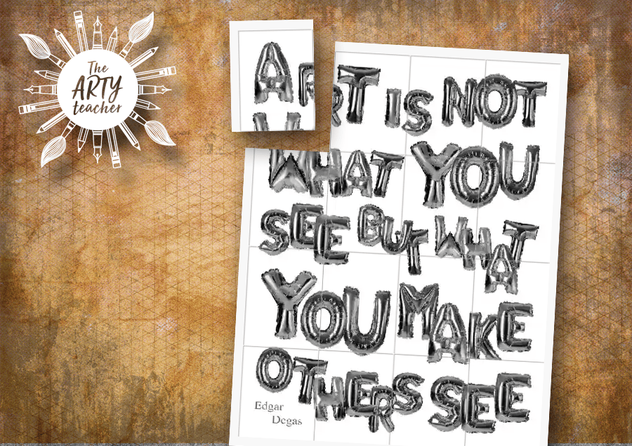 Collaborative Metallic Balloons Quote - The Arty Teacher