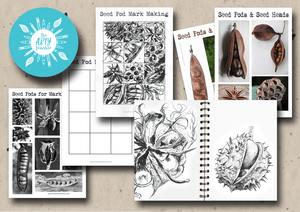 Stick and Ink Drawing –  Seed Pods