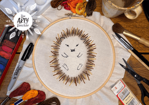 Hedgehog Mixed Media Fibre Arts Lesson