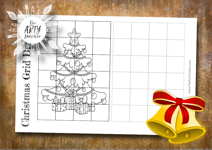 Christmas Tree Grid Drawing